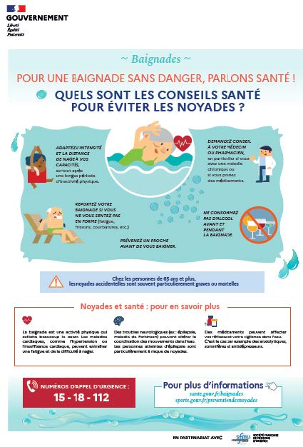 Affiche « Pour une baignade sans danger, parlons santé ! »