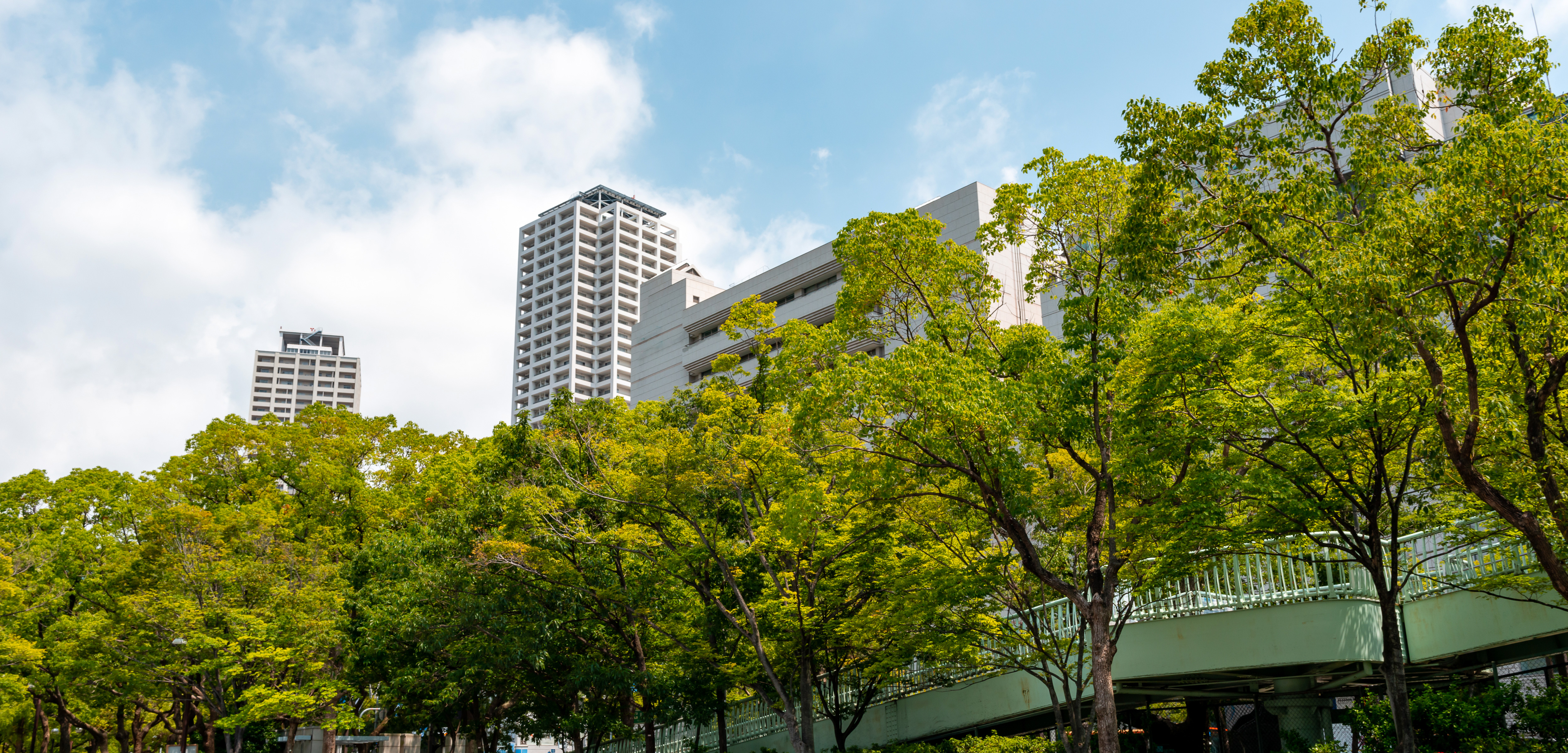 Visuel d'un ciel bleu en ville