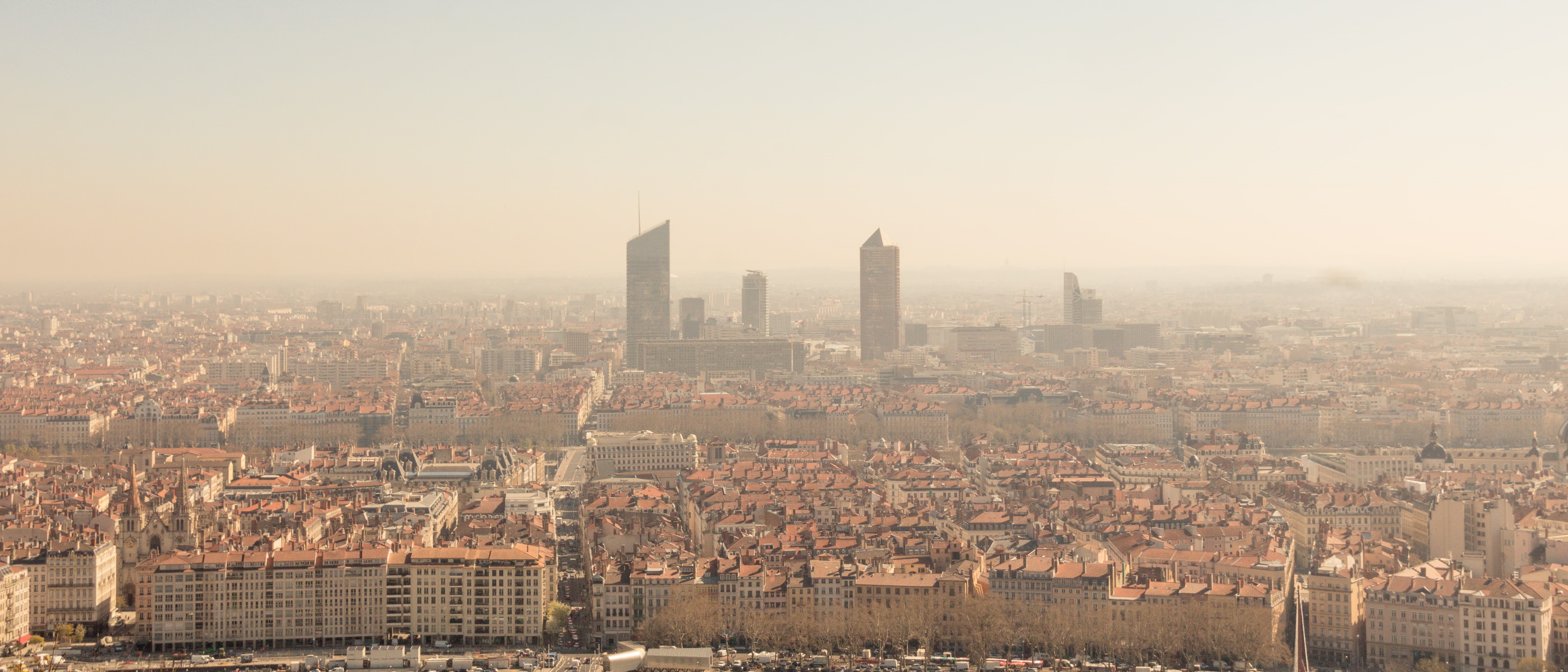 Image représentant la pollution de l'air d'une grande ville française