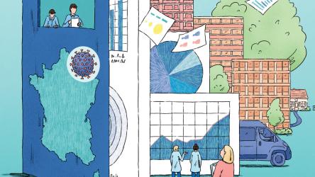 Visuel de la couverture du n° 468 de la revue la santé en action